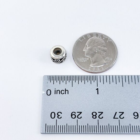 Vintage IBB Thailand Sterling Silver 925 Heart Bead Charm - Picture 6 of 6